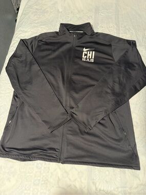 Nike Black bank of America Chicago marathon 2015 Full-Zip men’s Jacket size XXL